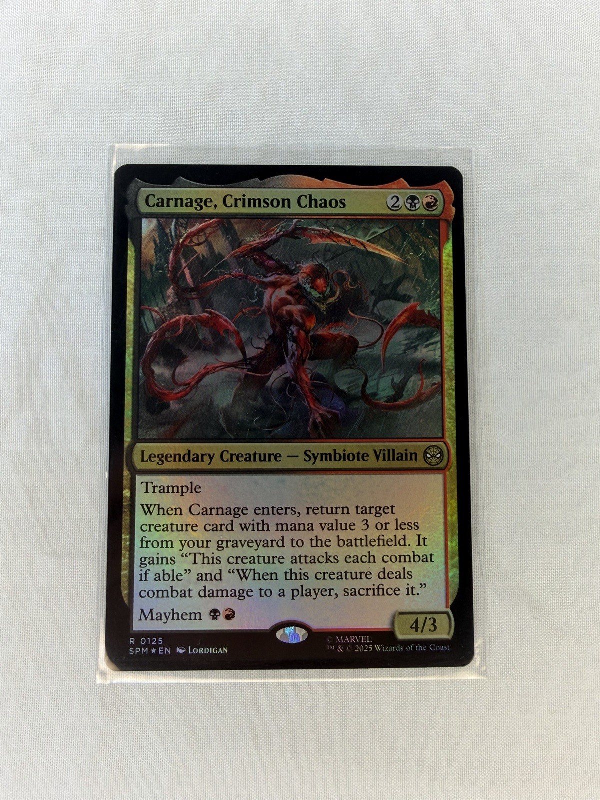 Carnage, Crimson Chaos Marvel\'s Spider-Man Foil