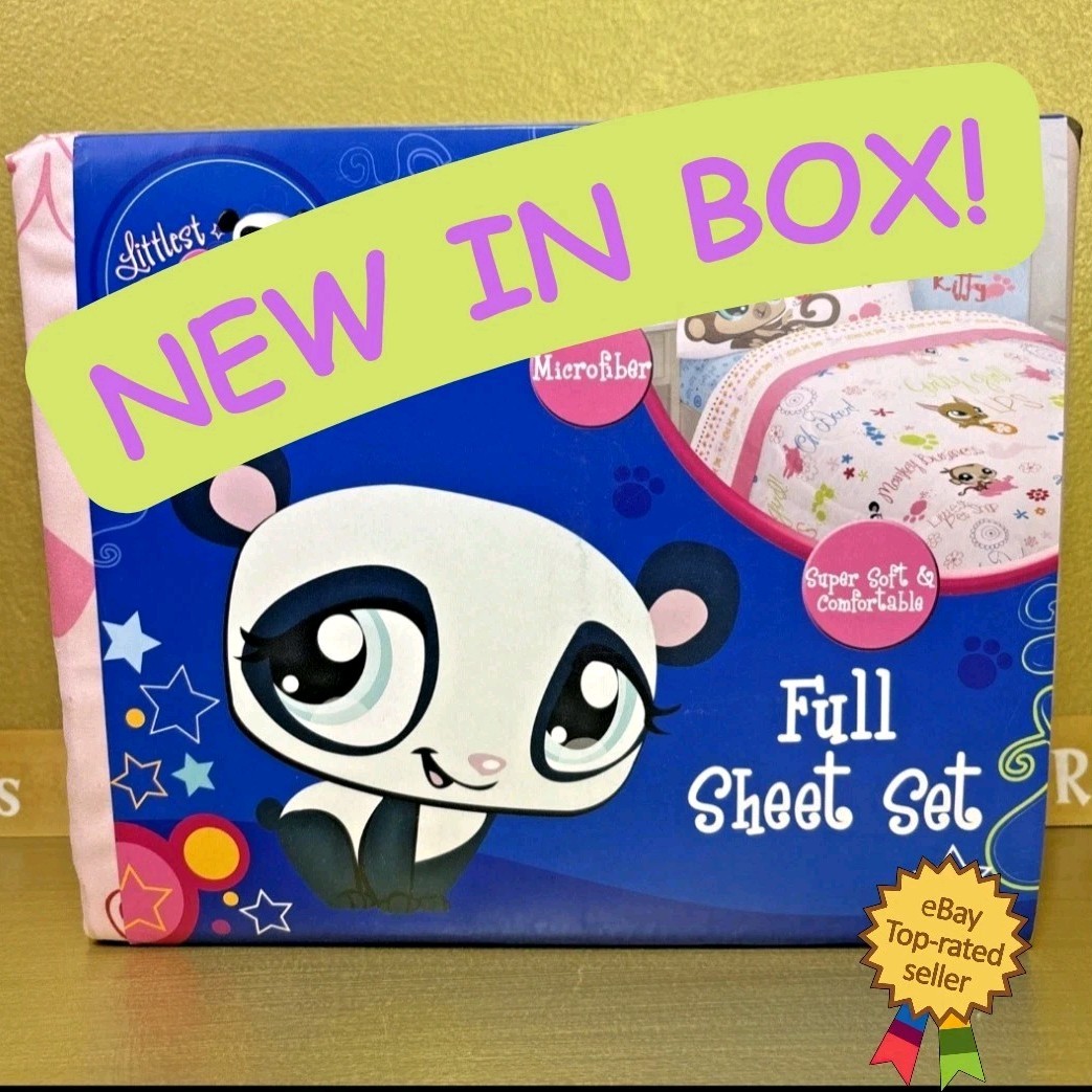 2010 Littlest Pet Shop Full Bed Sheet Set Microfiber Rare LPS Panda Brand New 2010 Littlest Pet Shop Full Bed Sheet Set Microfiber Rare LPS Panda Brand New