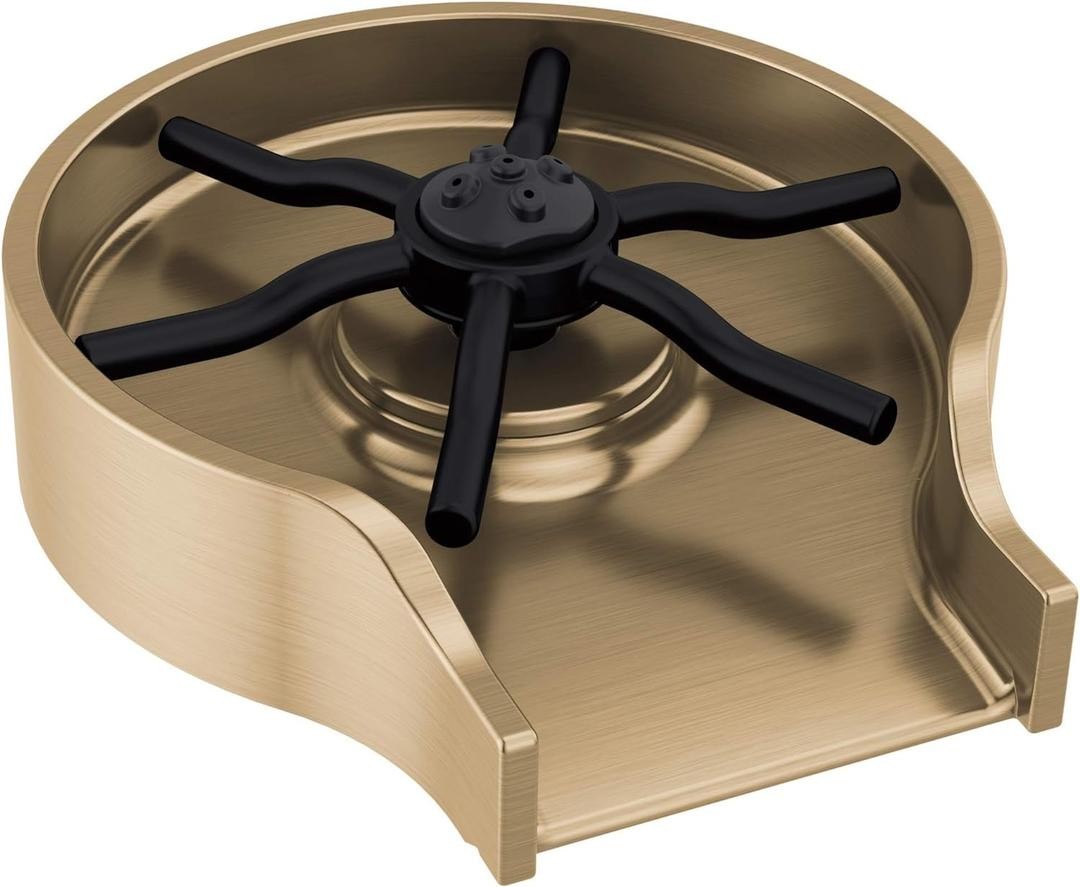 Delta Brushed Gold Glass Rinser for Kitchen Sink, Cup Washer for Sink