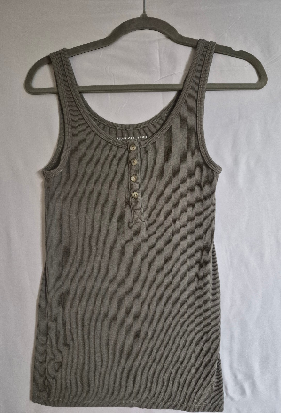 American Eagle soft and sexy ribbed tank top gray