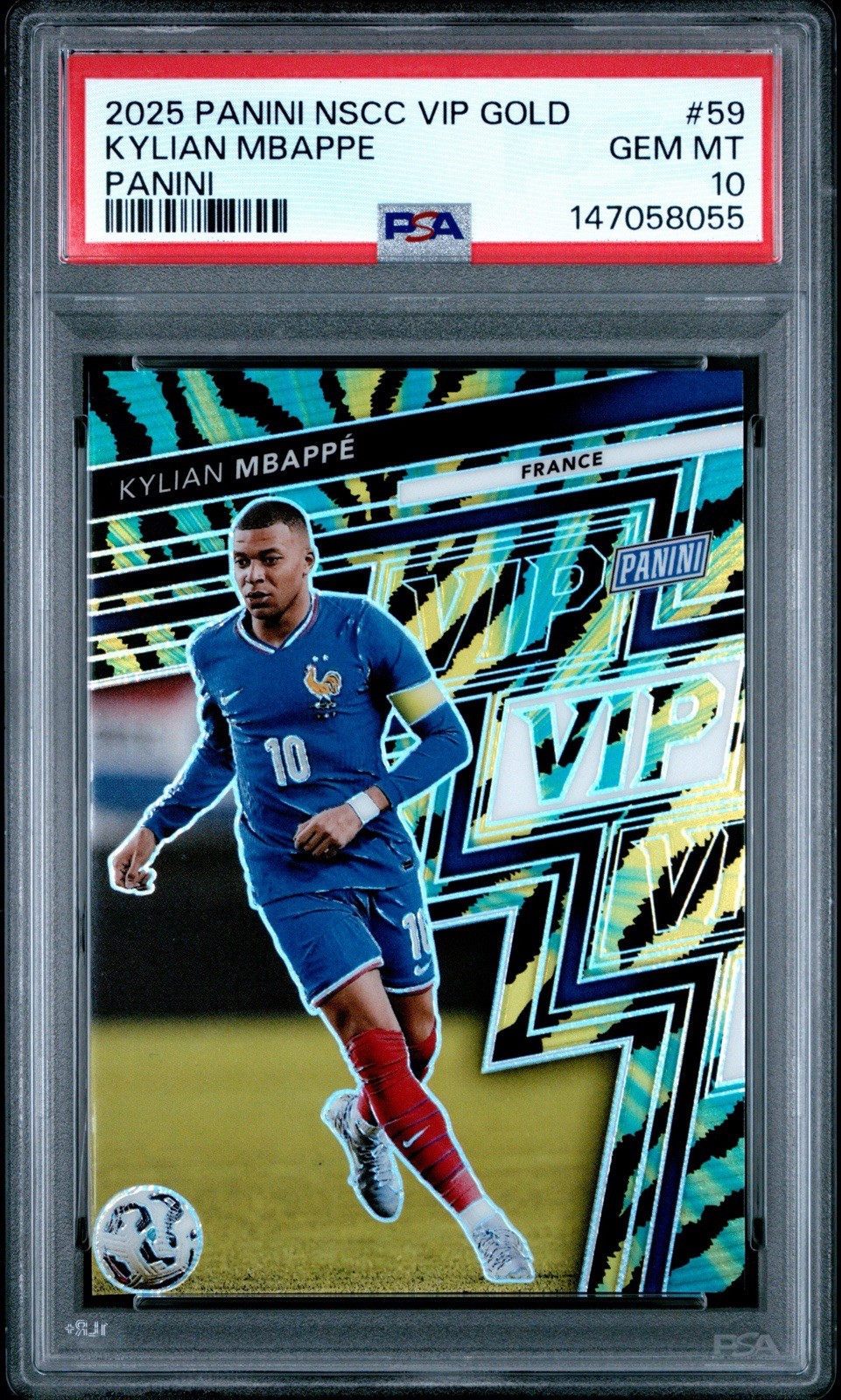 2025 Panini NSCC VIP GOLD Kylian Mbappe PSA 10 France 2025 Panini NSCC VIP GOLD Kylian Mbappe PSA 10 France