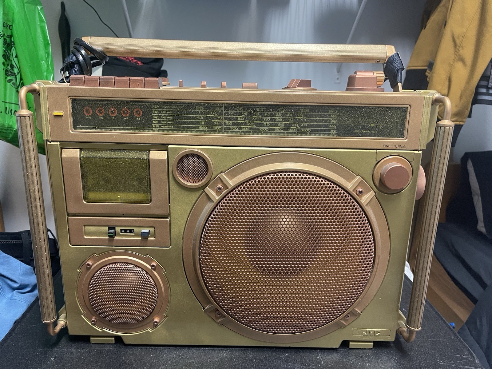JVC RC-550JW Portable Boombox Cassette Recorder Custom Tri-color Gold Diablo