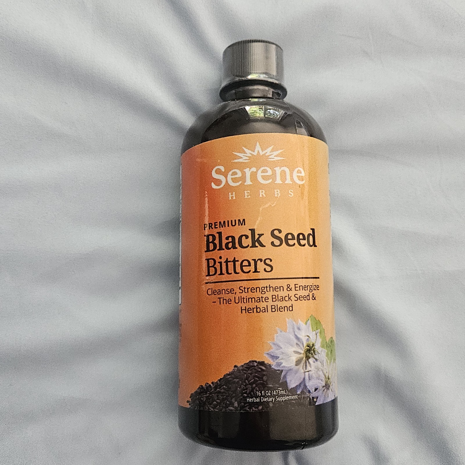 Serene Herbs Black Seed Bitters Liquid 16 fl oz Vegan GMP BPA Free Made in USA Serene Herbs Black Seed Bitters Liquid 16 fl oz Vegan GMP BPA Free Made in USA