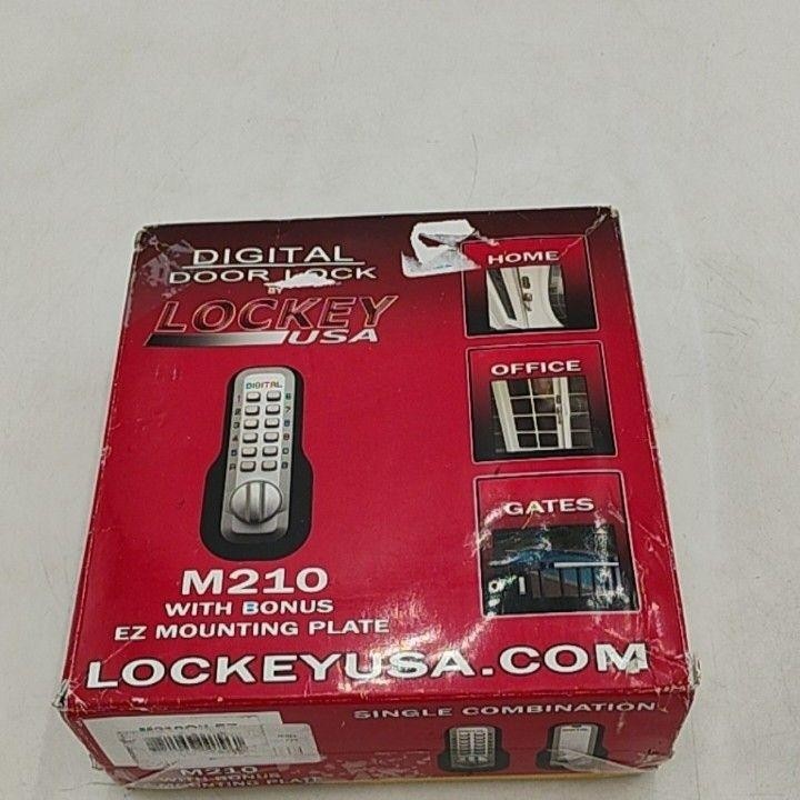 Lockey USA M210DC Black Mechanical Keyless Digital Door Lock No Hardware
