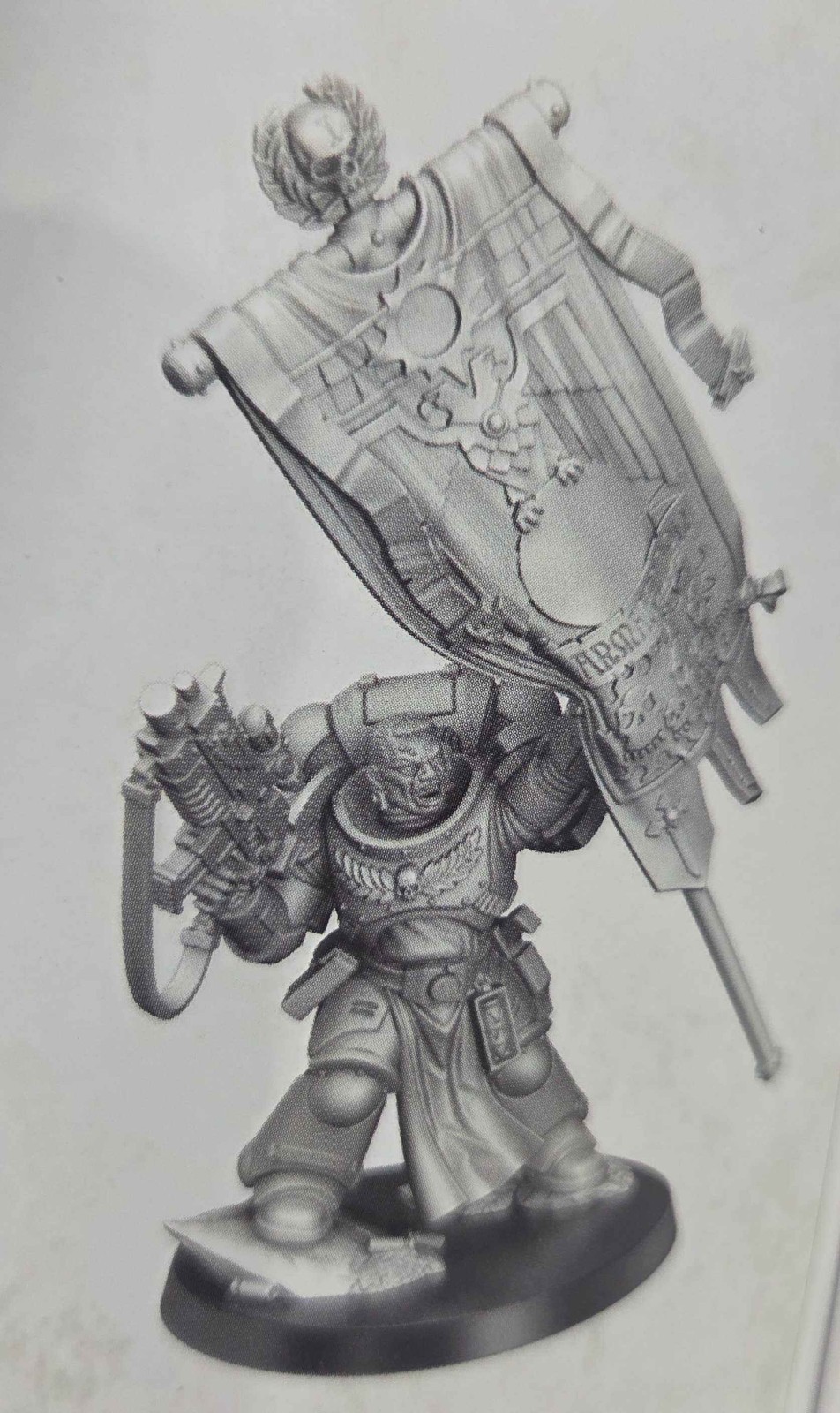 Space Marine- Ancient with Banner -Warhammer 40K Armageddon New on Sprue Space Marine- Ancient with Banner -Warhammer 40K Armageddon New on Sprue
