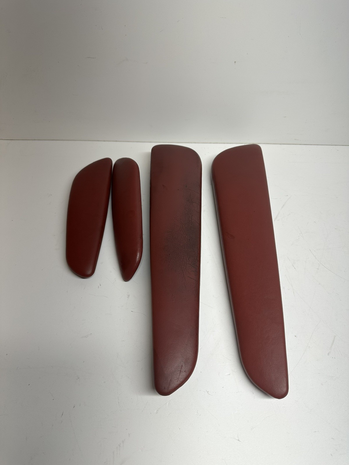 01-06 BMW E46 M3 Convertible Door Upper Arm Rest Armrest Pads Imola Red *Notes*