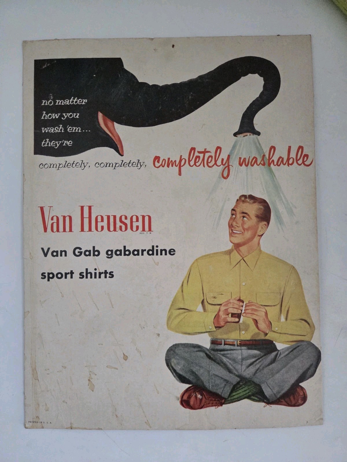 Esquire Vintage Van Heusen Advertisement Store Display
