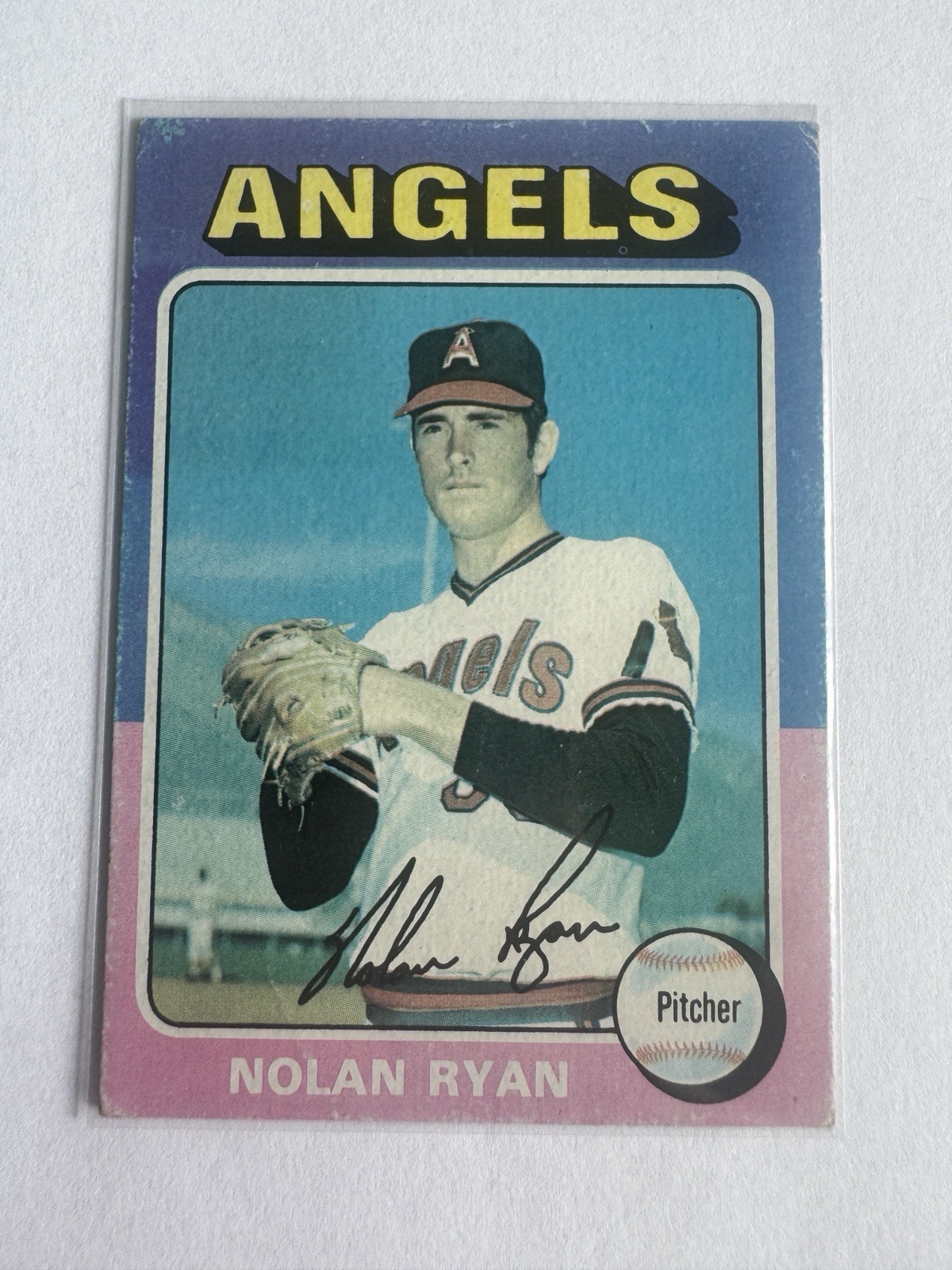 Topps 1975 Topps Nolan Ryan #500 California Angels Baseball Card Base Set Topps 1975 Topps Nolan Ryan #500 California Angels Baseball Card Base Set