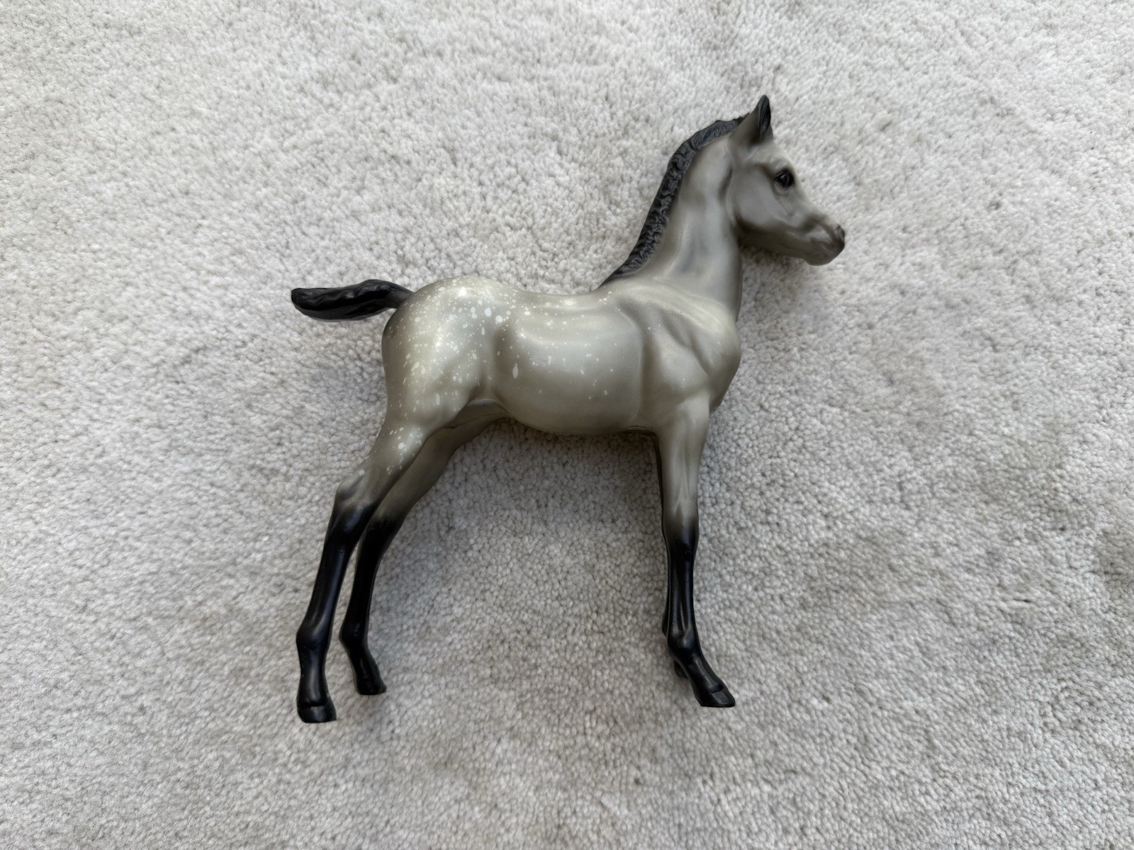 VTG Breyer Horse #220 Dapple Grey Proud Arabian Foal RARE BLACK POINT BLANKET