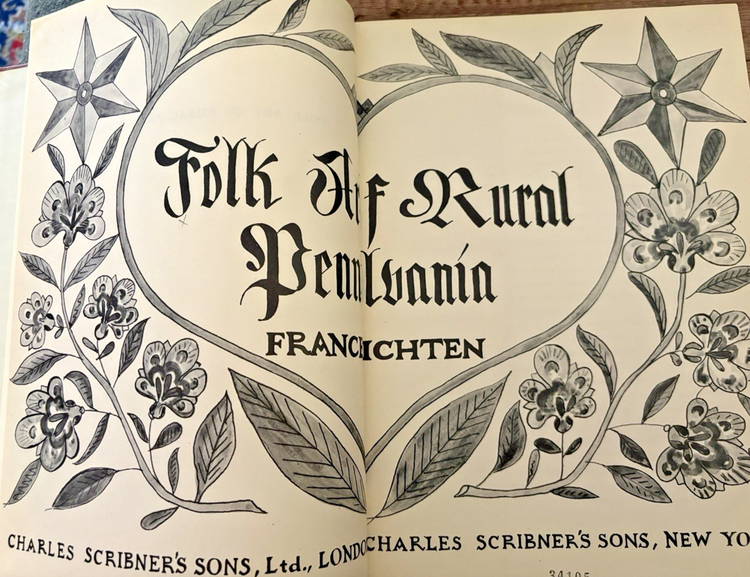 Folk Art of Rural Pennsylvania Frances Lichten 1946 Scribner\'s Library Edition