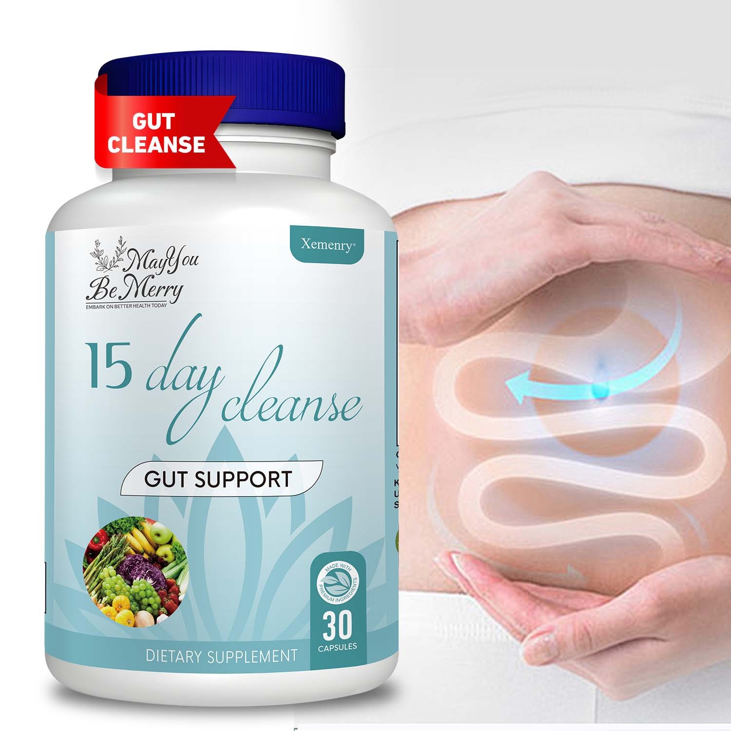 15 Day Cleanse - Gut and Colon Support, Advanced Formula Fiber, Detox, Non-GMO 15 Day Cleanse - Gut and Colon Support, Advanced Formula Fiber, Detox, Non-GMO