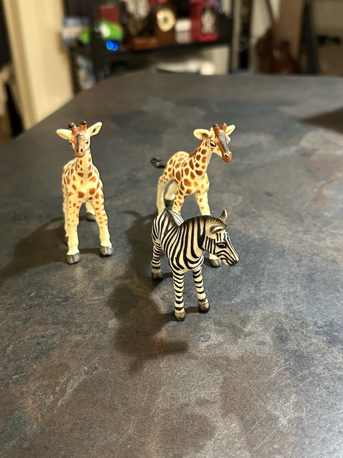 Safari Ltd & Schleich Animal Figure Lot – 2 Giraffes & Zebra