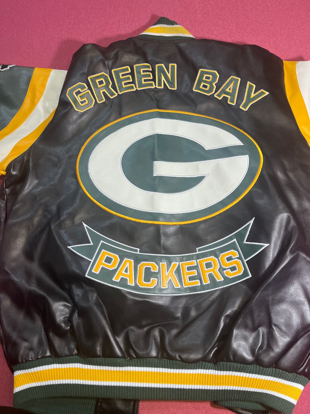 vintage NFL G-lll Men\'s Football Green Bay Packers Letterman\'s Jacket Size L NWT