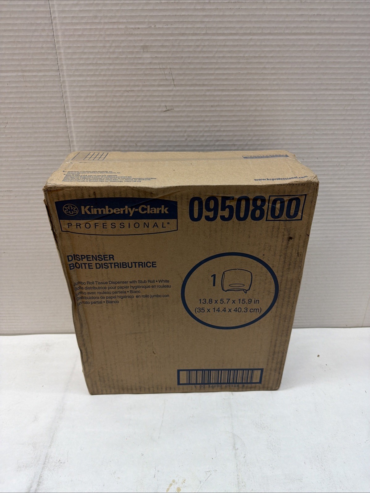 Kimberly Clark Jumbo Double Roll Tissue Dispenser White 0950800 Kimberly Clark Jumbo Double Roll Tissue Dispenser White 0950800