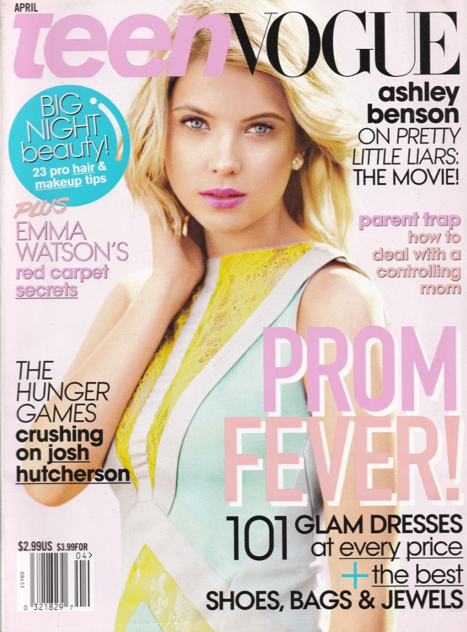 Teen Vogue Magazine Ashley Benson Prom Fashion 101 Dresses Josh Hutcherson 2012 Teen Vogue Magazine Ashley Benson Prom Fashion 101 Dresses Josh Hutcherson 2012