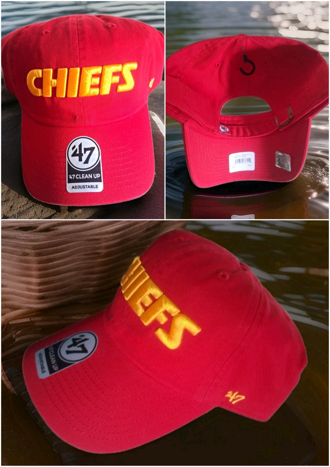 '47 Kansas City Chiefs Clean Up Adjustable Hat One Size NFL '47 Kansas City Chiefs Clean Up Adjustable Hat One Size NFL