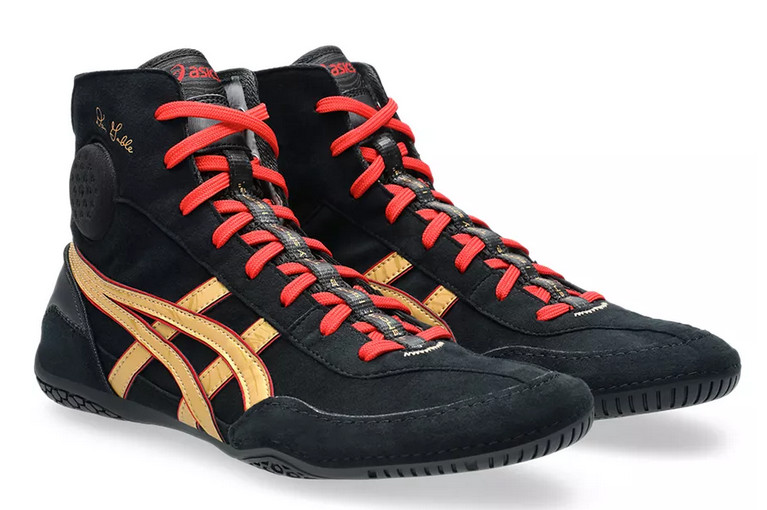 Asics Dan Gable Evo 3 Wrestling Shoes - BLACK/PURE GOLD