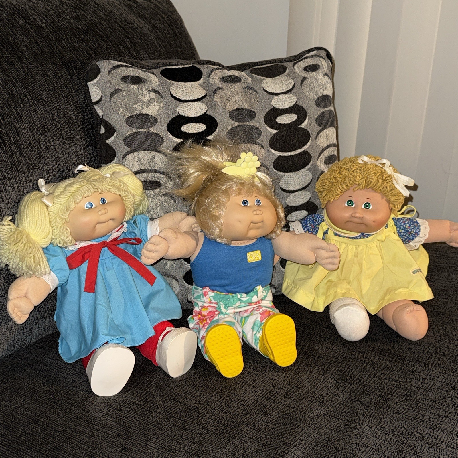 3 Vintage Coleco Cabbage Patch Kids Dolls 1984 1985 1986 Cornsilk Xavier Roberts