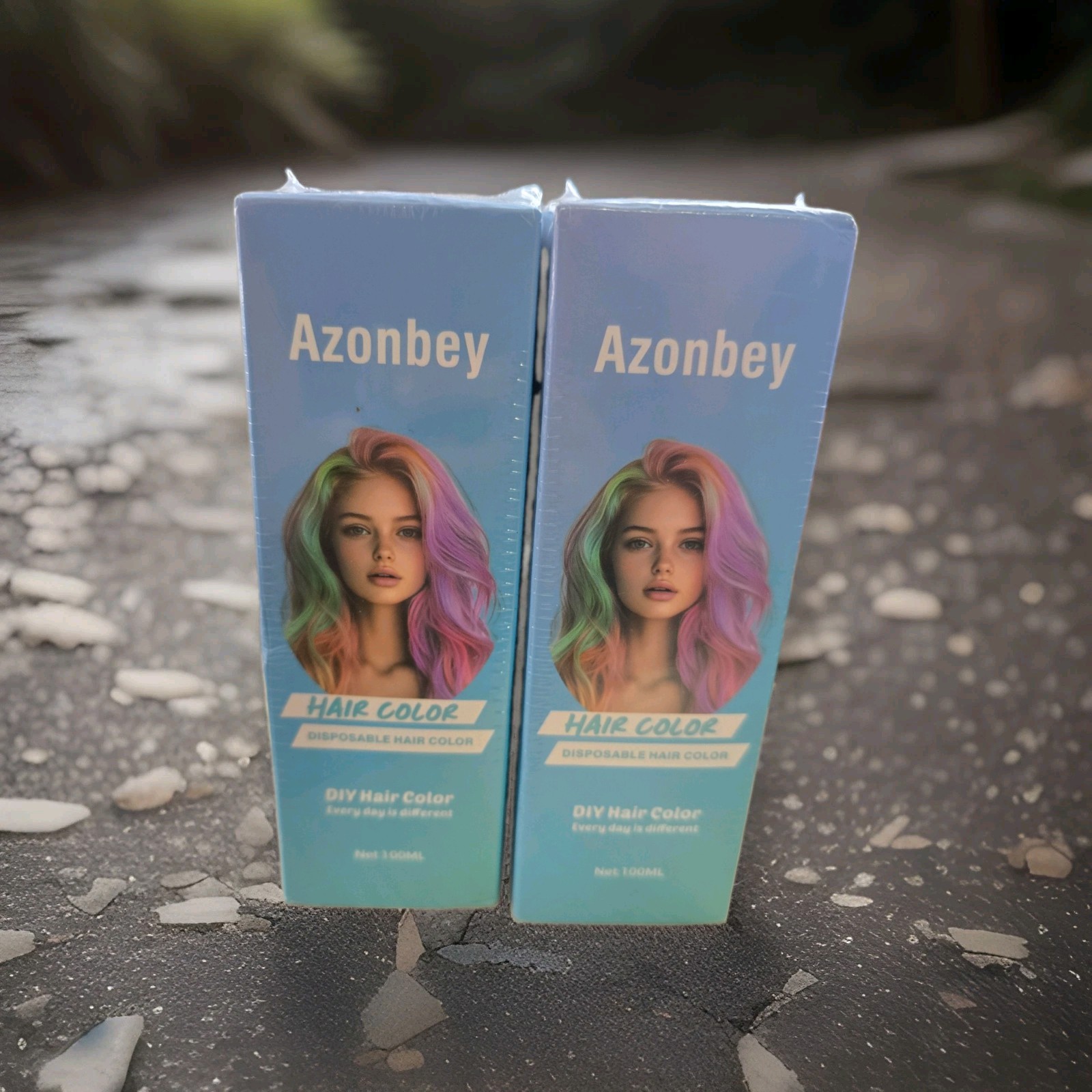 Azonbey Disposable Hair Color Spray Hair Dye, pink and white 100 mL