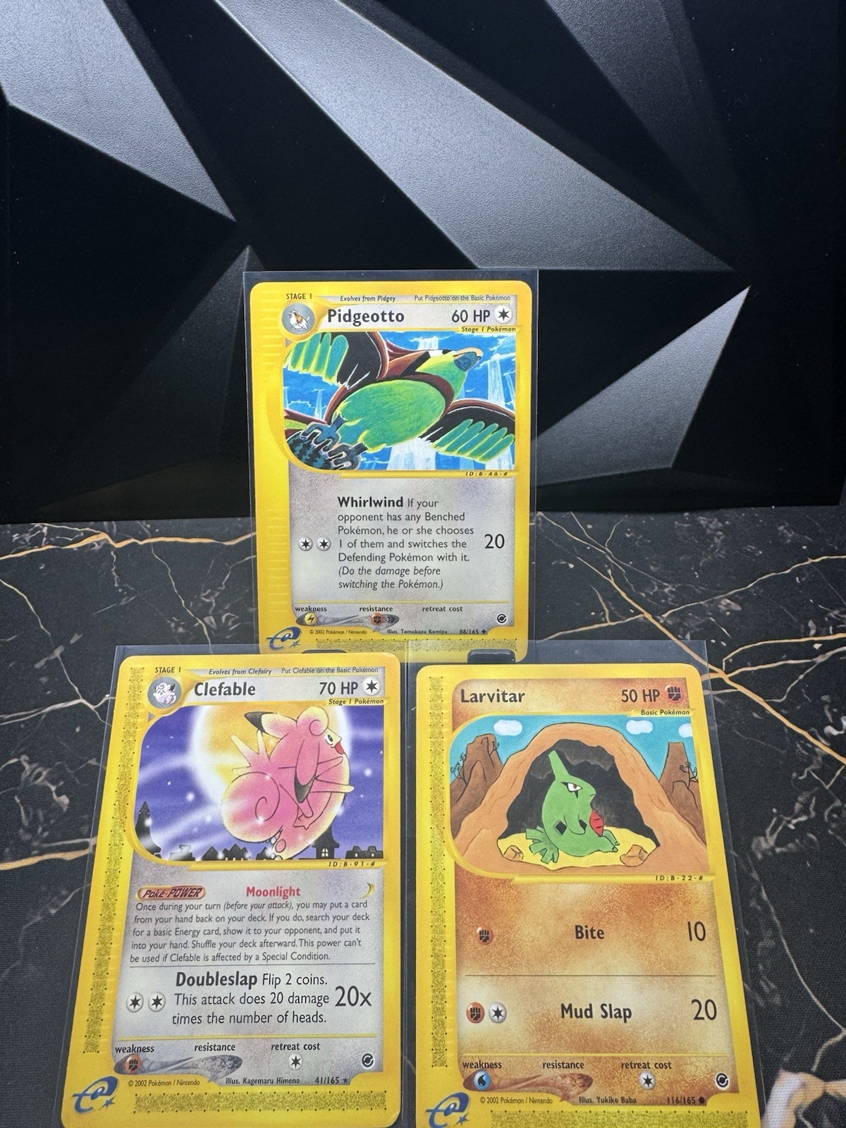 2002 Pokemon Expedition Lot Pidgeotto 88 Clefable 41 Larvitar 116 Vintage WOTC