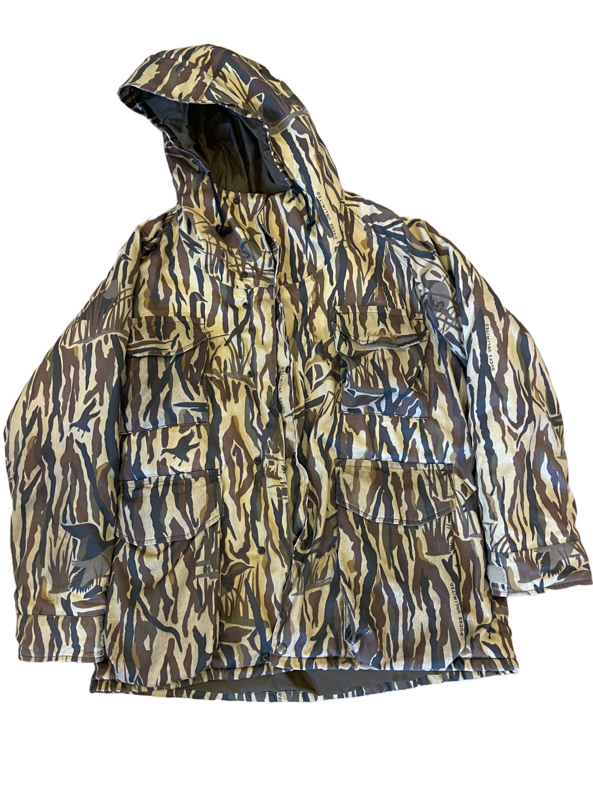Vintage Cabela\'s Ducks Unlimited Camo Gore-Tex Parka Jacket Size L Tall USA Made Vintage Cabela\'s Ducks Unlimited Camo Gore-Tex Parka Jacket Size L Tall USA Made