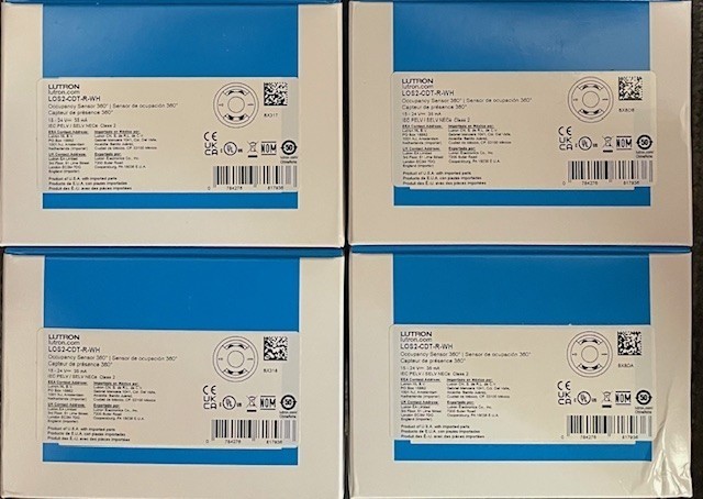 Lutron LOS2-CDT-R-WH - LOT OF 4 - BRAND NEW Lutron LOS2-CDT-R-WH - LOT OF 4 - BRAND NEW