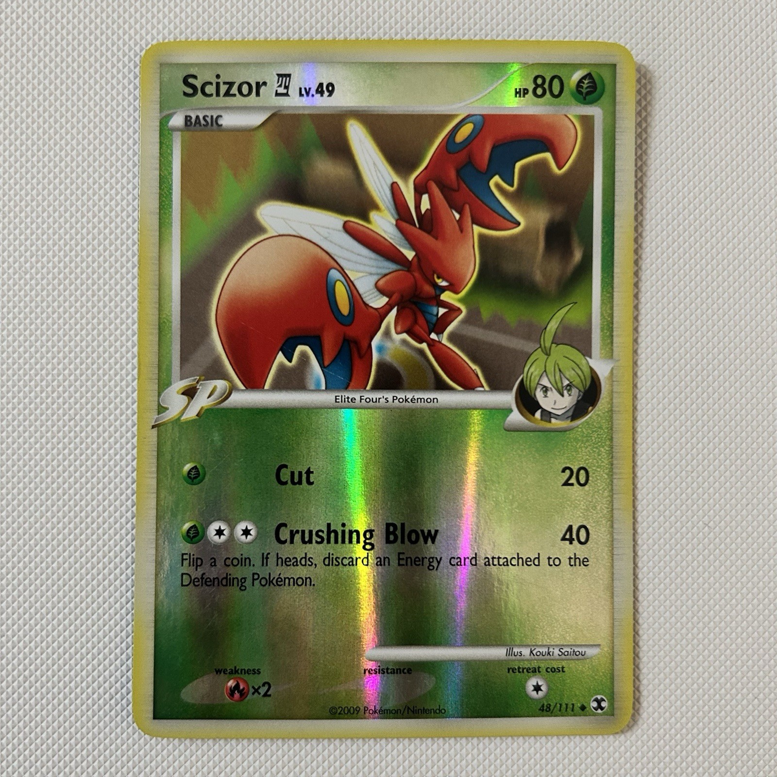 Pokemon TCG Scizor 48/111 Reverse Holo Uncommon Rising Rivals Platinum - LP