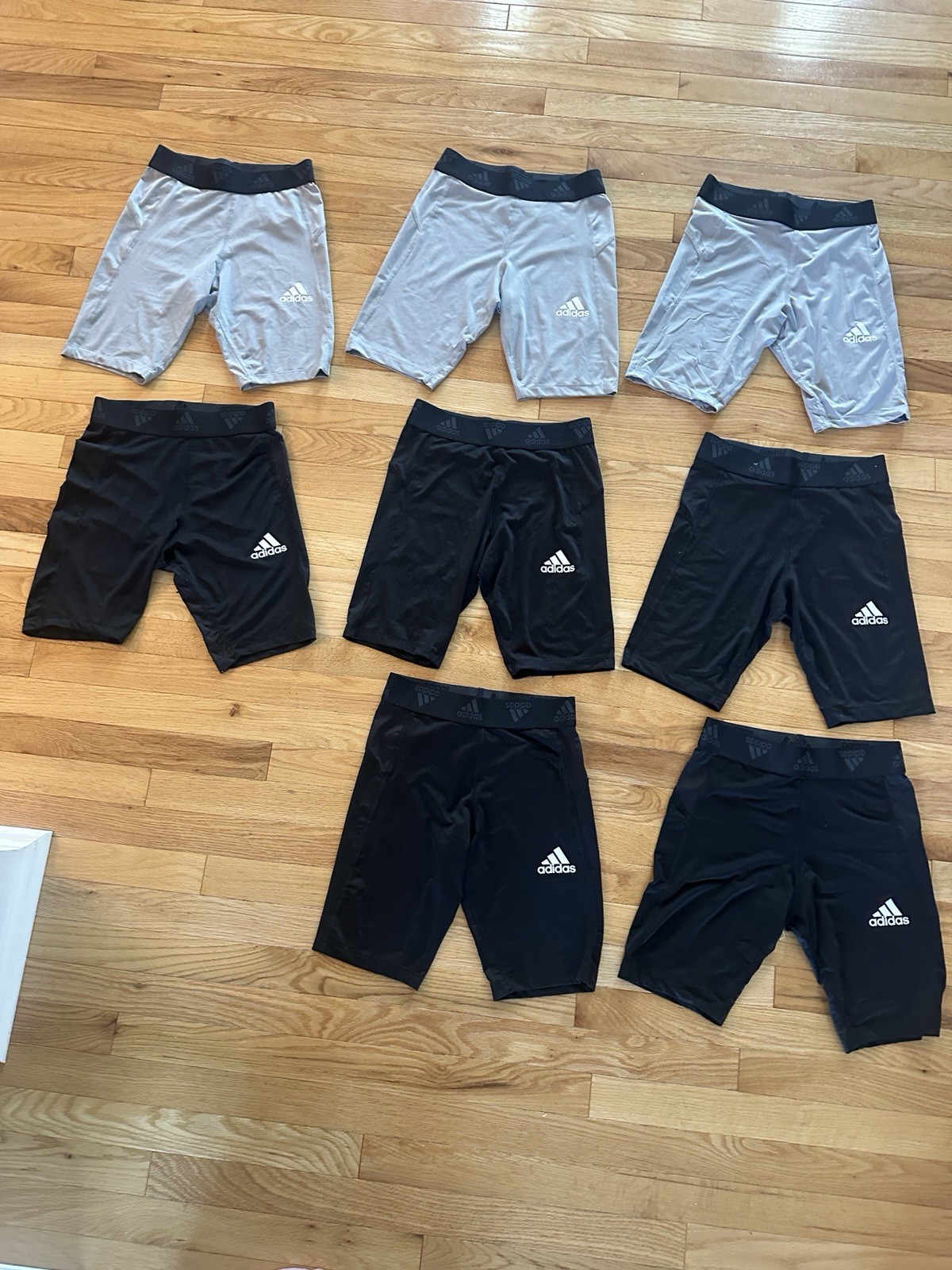 Adidas Techfit Primegreen Compression Shorts Mens M Lot 8 Black Gray Training  