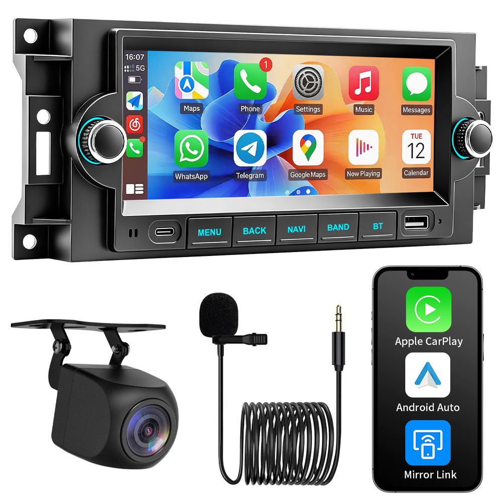For 2006-2008 Dodge RAM 1500 2500 3500 Android 15 CarPlay Car Stereo Radio GPS