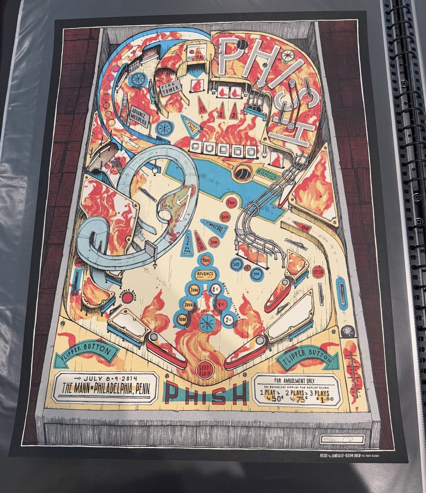 Phish Landland Print The Mann 2014 LE X/600 Phish Landland Print The Mann 2014 LE X/600