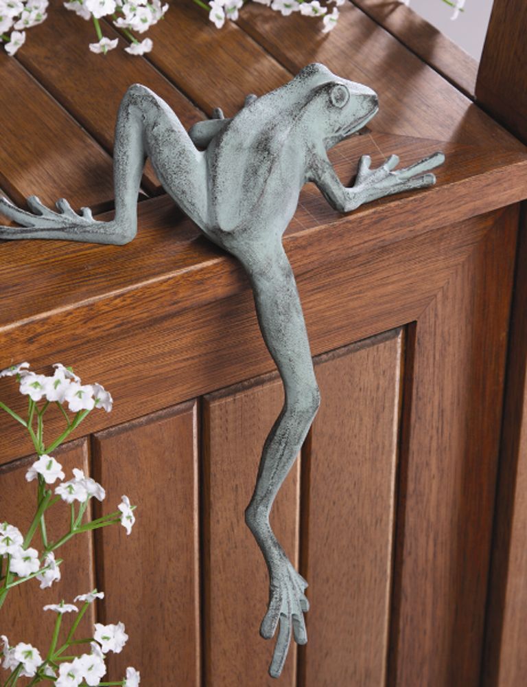 Froggy Long Leg Frog Climbing Shelf Sitter Longlegs Garden Sculpture ~ SPI Home Froggy Long Leg Frog Climbing Shelf Sitter Longlegs Garden Sculpture ~ SPI Home