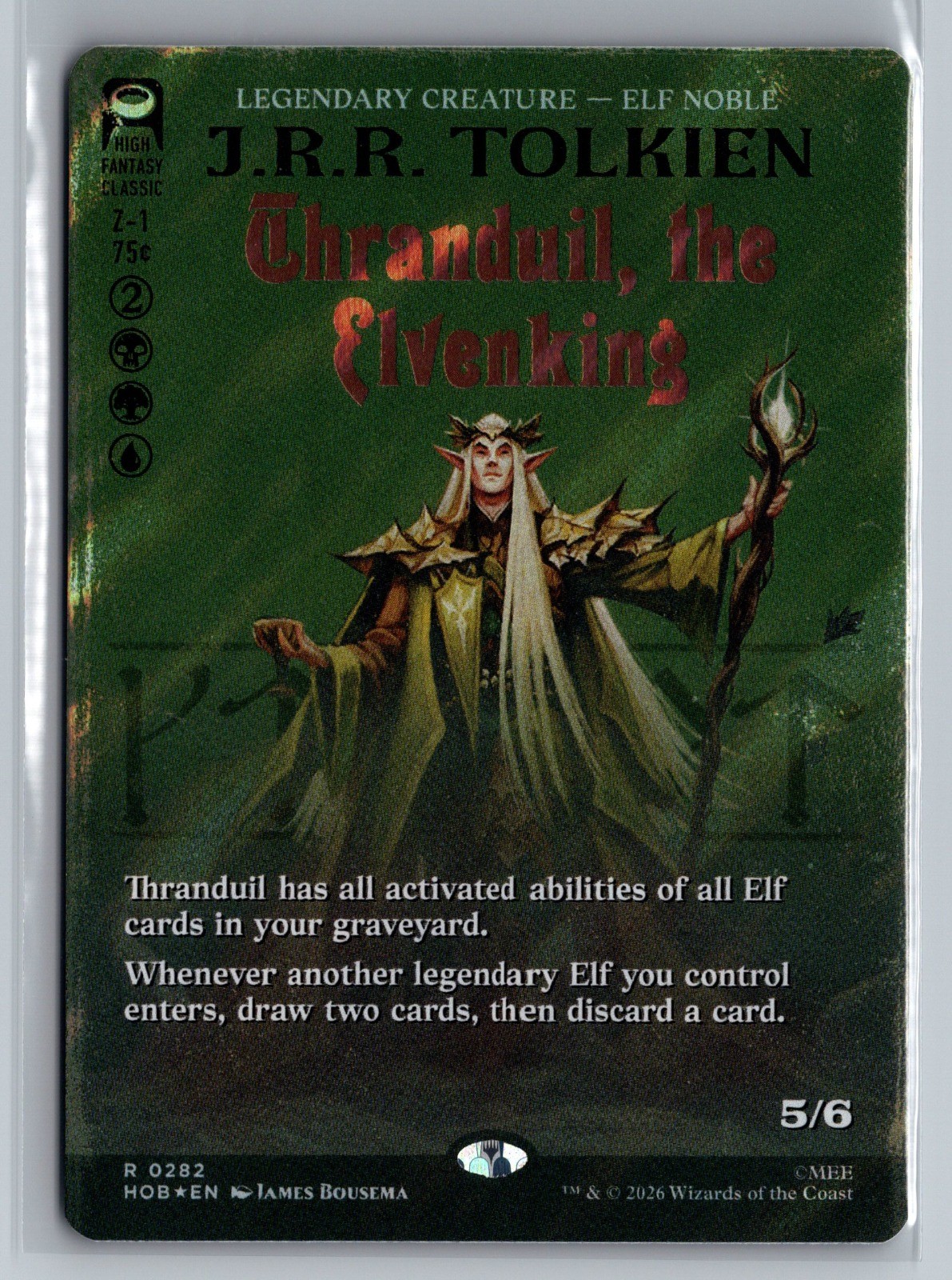 Thranduil, the Elvenking (Borderless) (Surge Foil) Foil R The Hobbit 282 NM
