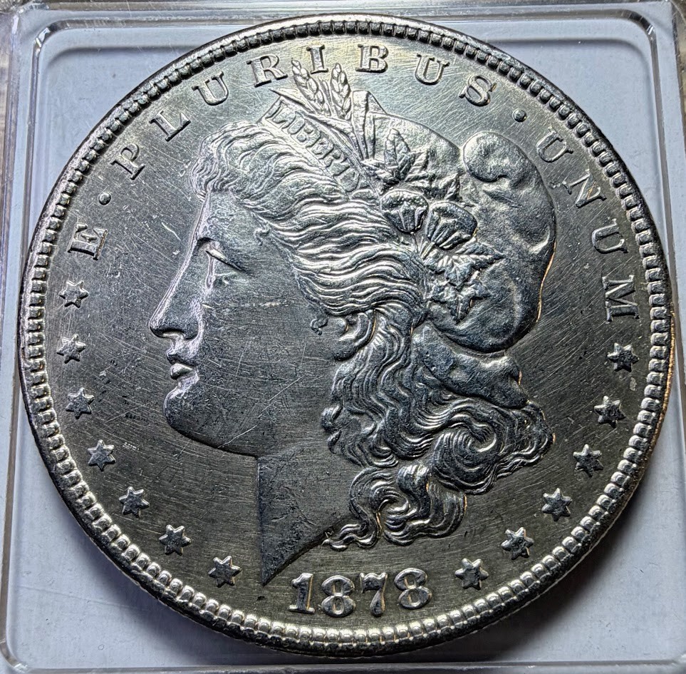 1878-S Morgan Silver Dollar - Actual 90% Silver Coin Shown - - INV245 1878-S Morgan Silver Dollar - Actual 90% Silver Coin Shown - - INV245