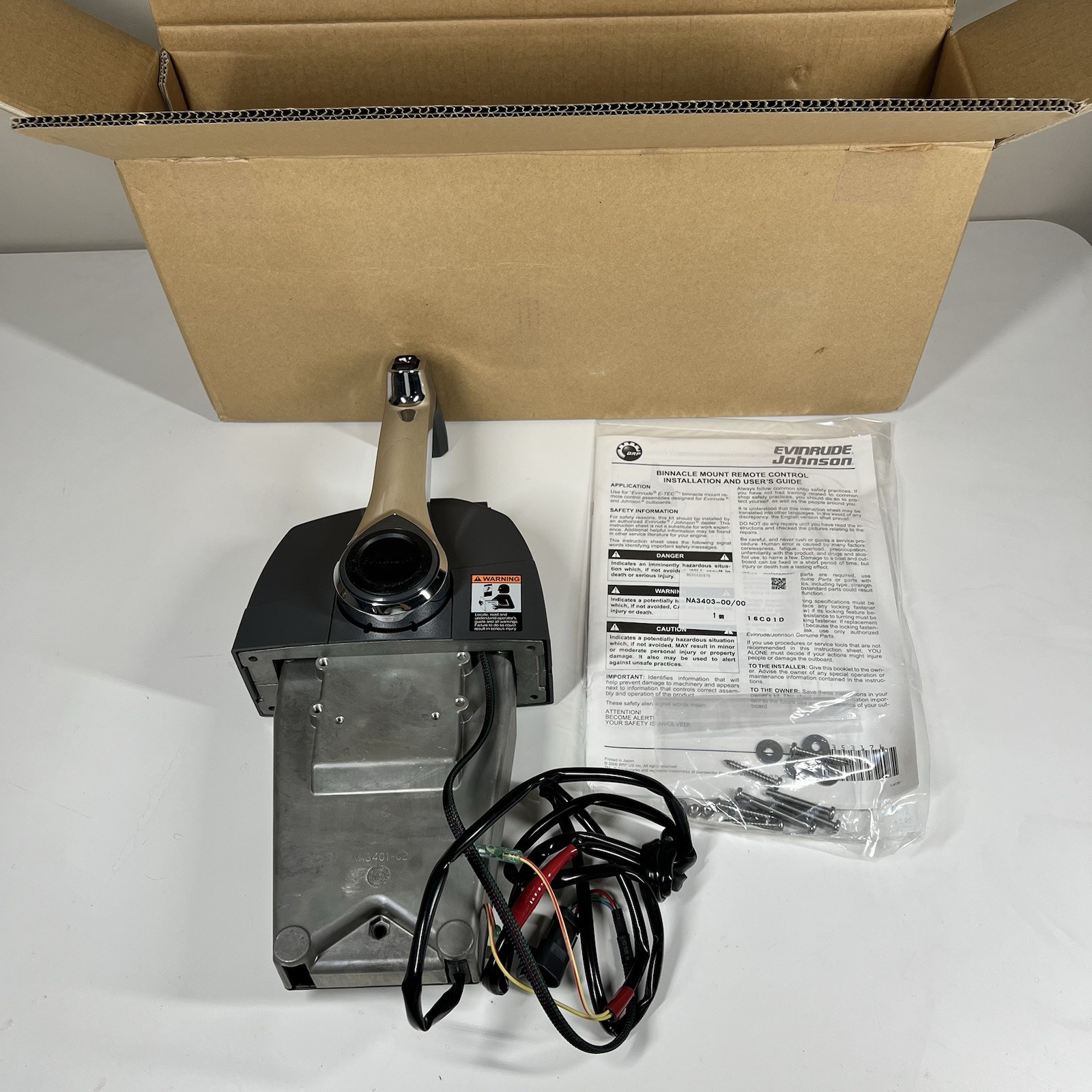 Johnson Evinrude BRP OEM 5006182 Single Binnacle w/ Trim - No Ignition Switch
