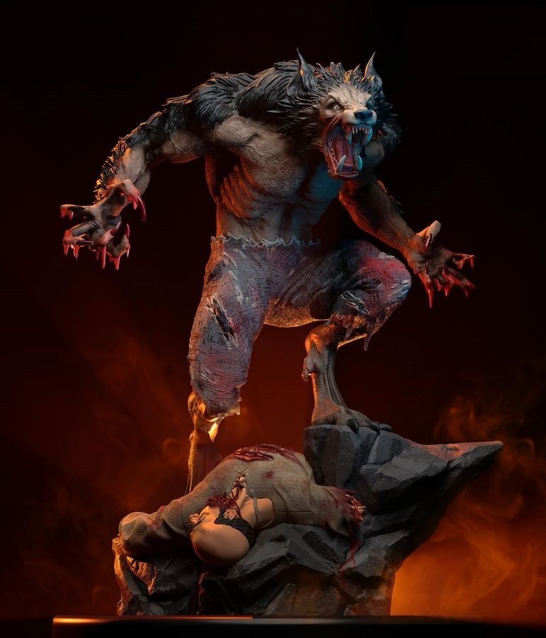 The Werewolf Resin Sculpture Statue Model Kit   size choices Unpainted/Unassembl