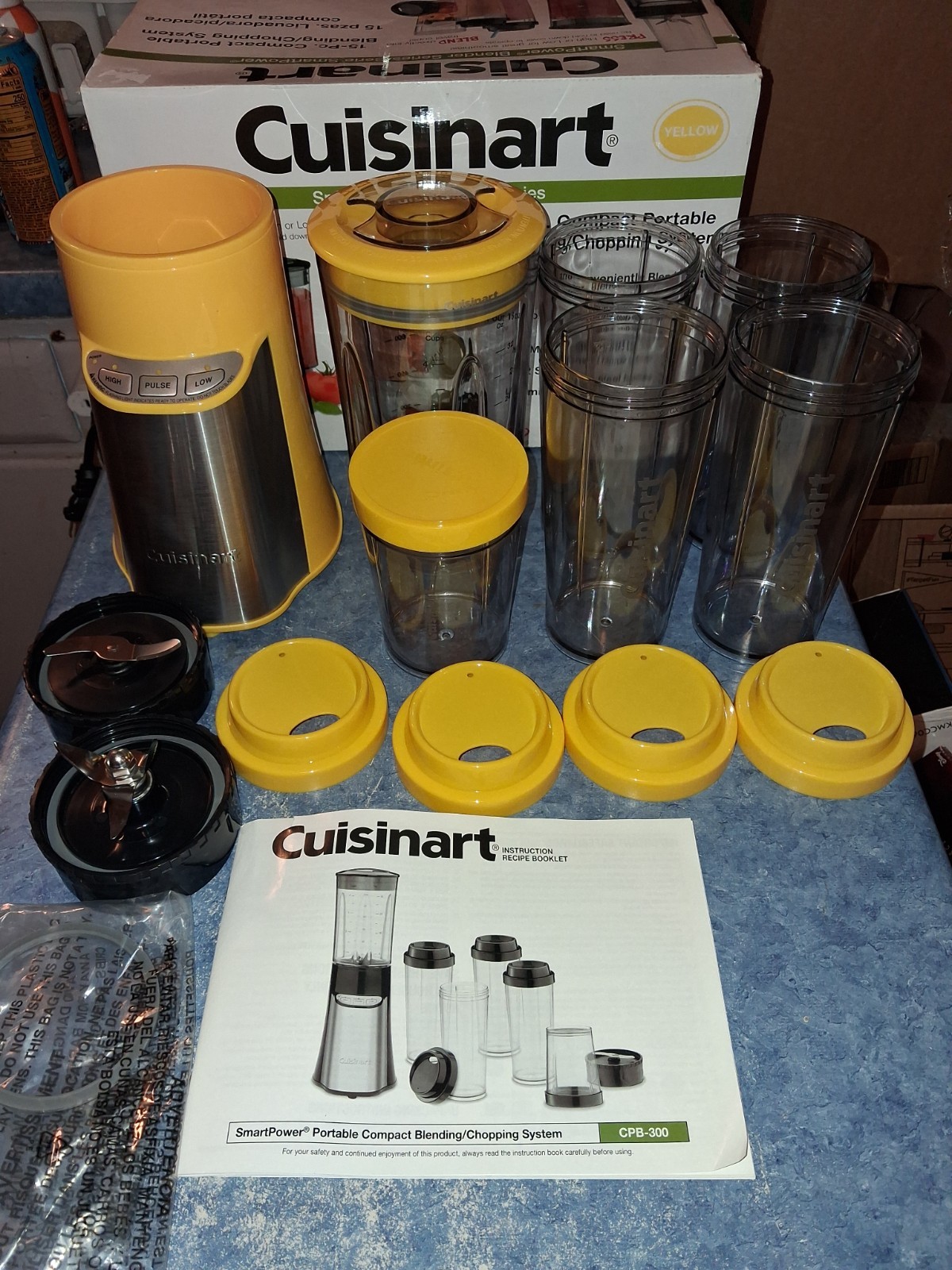 Cuisinart 15pc CPB-300 Retro-Yellow-Blender-Discontinued-Works Great-Clean Cuisinart 15pc CPB-300 Retro-Yellow-Blender-Discontinued-Works Great-Clean
