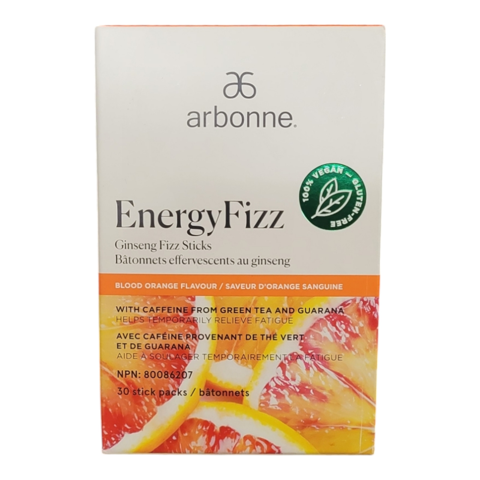 Arbonne Energy Fizz Sticks Blood Orange (30 Sticks) - New - Exp. 10/2027