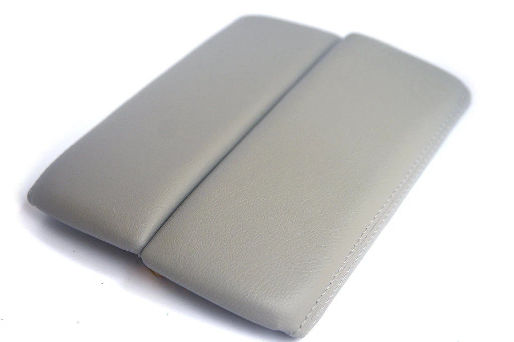 Fits 2010-2015 Mazda CX-9 Center Console Lid Armrest PU Leather Cover Trim Gray