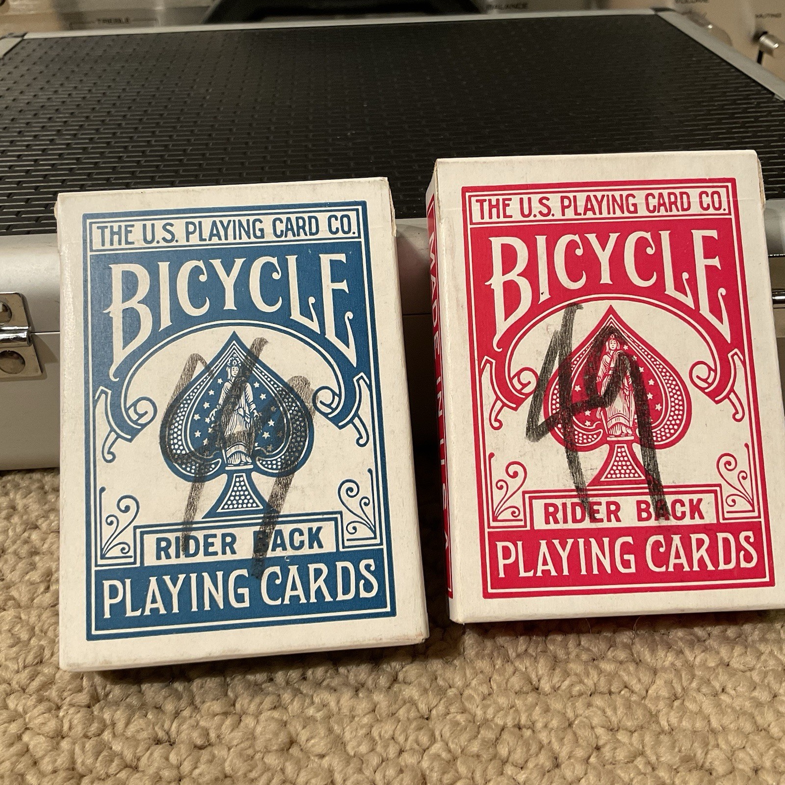 2 Vintage NOS Tax Stamp Sealed Decks Bicycle Rider Back Playing Cards **NICE** 2 Vintage NOS Tax Stamp Sealed Decks Bicycle Rider Back Playing Cards **NICE**