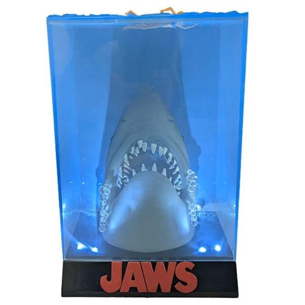 JAWS 3D Movie 1975 Poster diorama - 50th Anniversary Edition Light UP Base