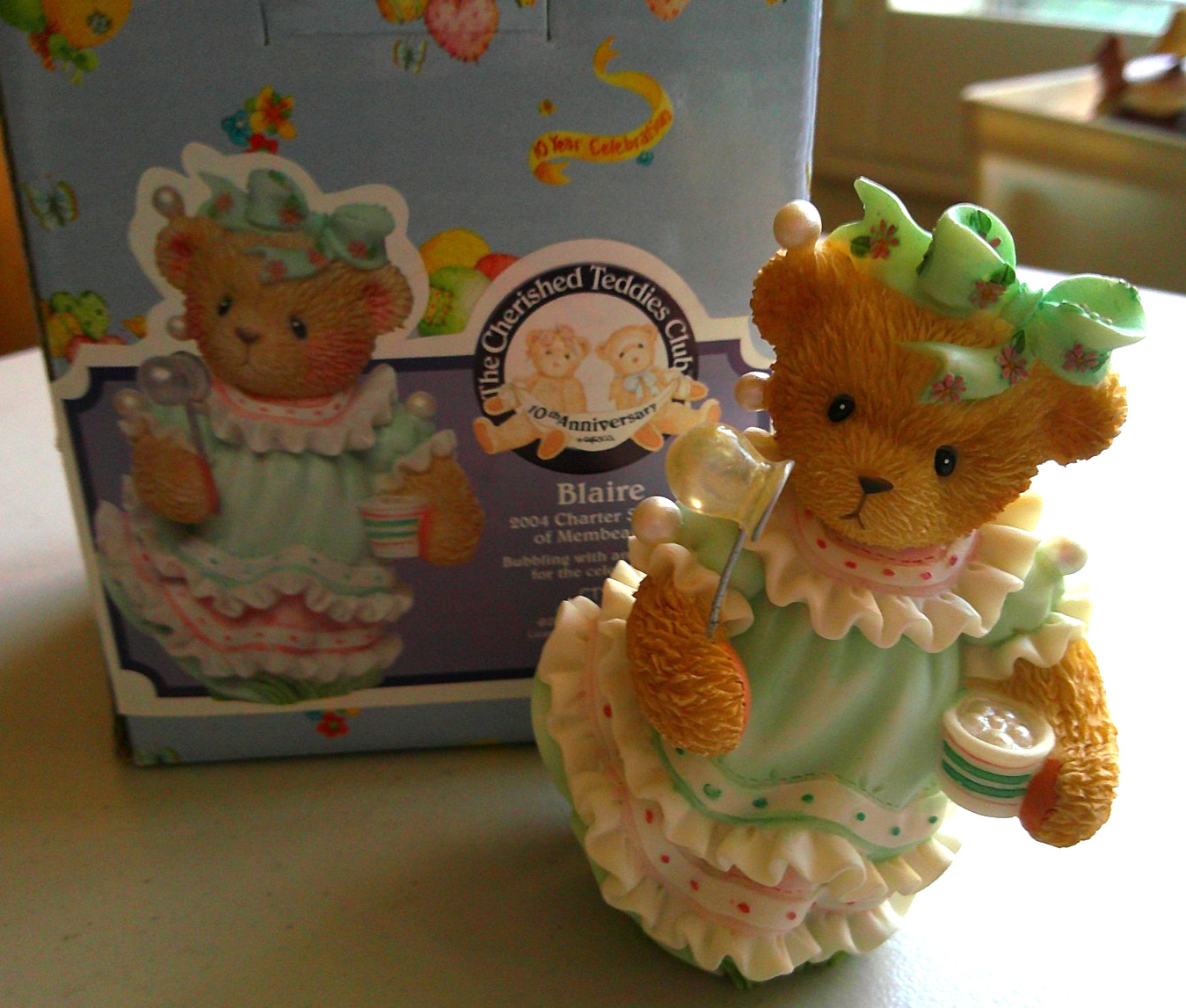Cherished Teddies Blaire CT010 Pink Dress 2004 Symbol of Membership