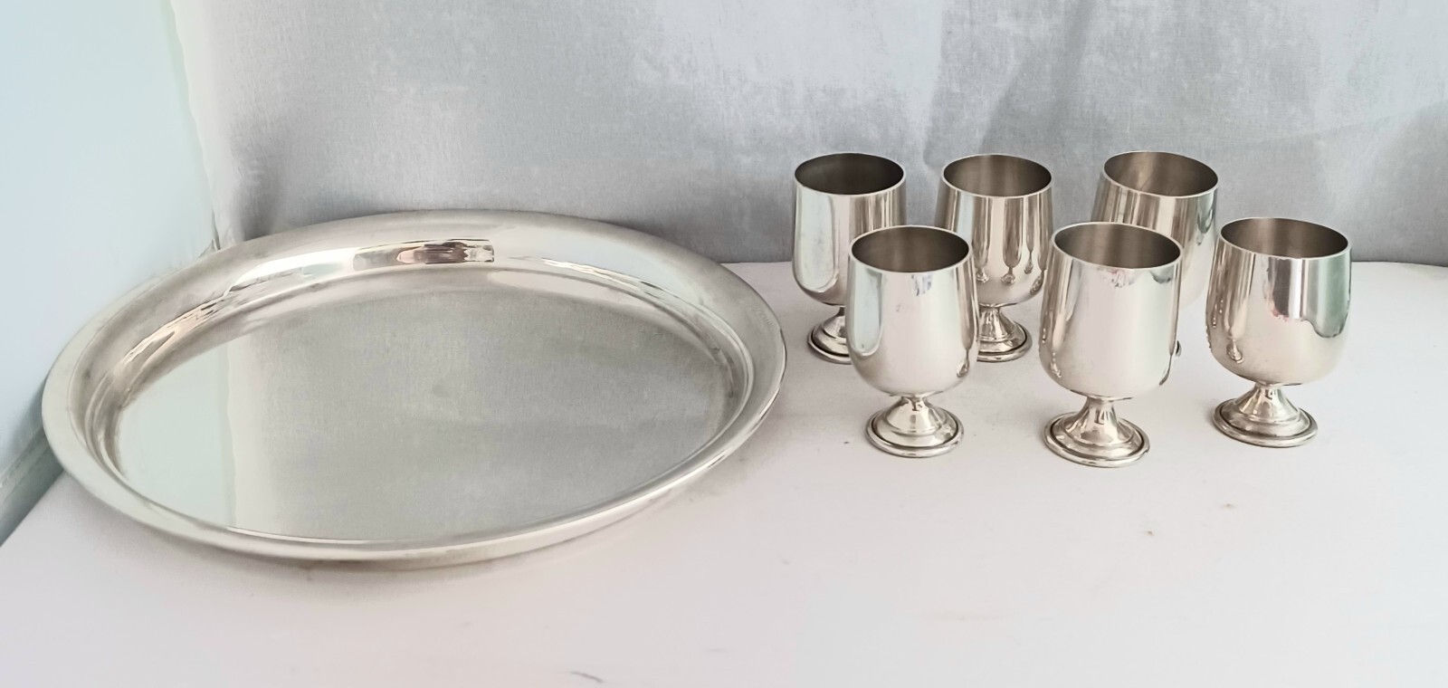 7pc Sterling Boxed Cordial Set by Baldwin & Miller