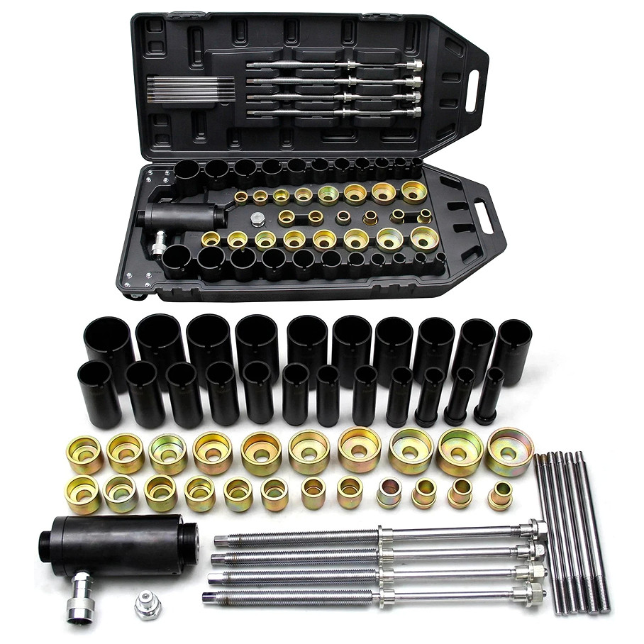 56PCS Heavy Duty Universal Hydraulic Bushing Bearing Removal & Installation Tool 56PCS Heavy Duty Universal Hydraulic Bushing Bearing Removal & Installation Tool
