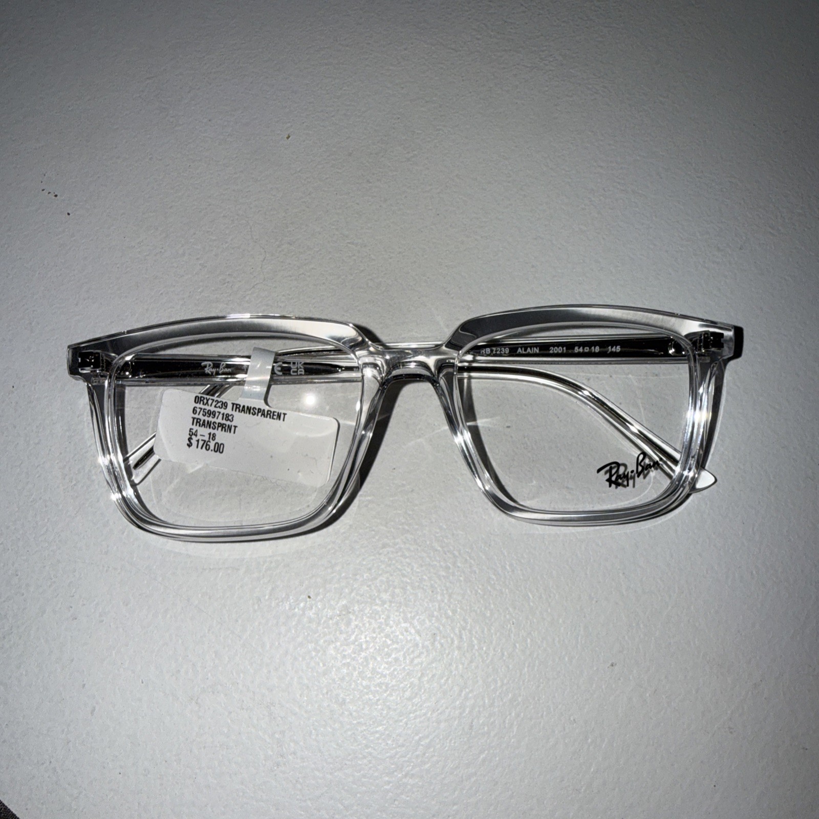 Ray-Ban Alain RX7239 2001 Clear Frame Reading Glasses/Bifocal/Progressive Lenses Ray-Ban Alain RX7239 2001 Clear Frame Reading Glasses/Bifocal/Progressive Lenses