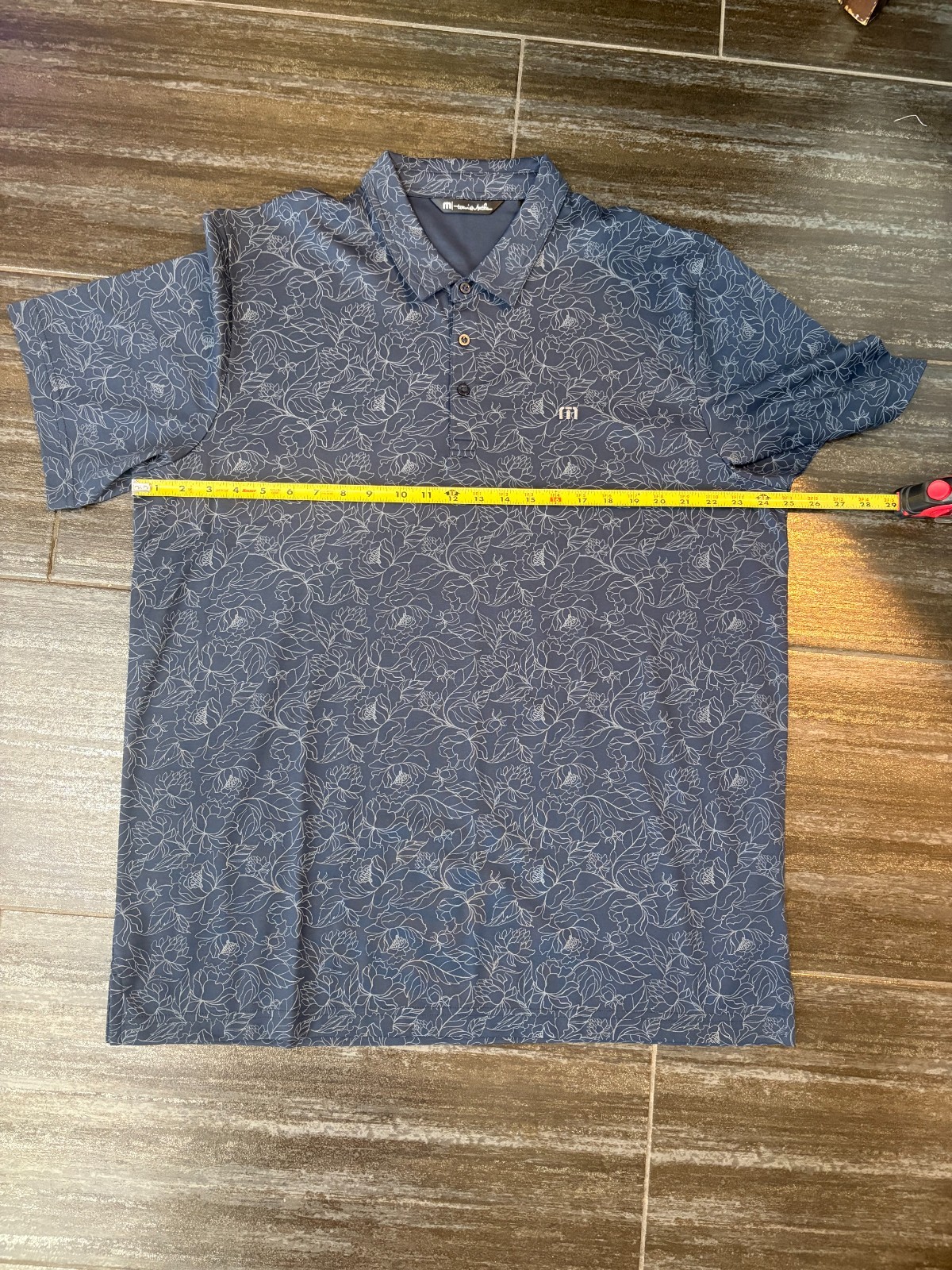 NWT Travis Mathew Men\'s 2XL Polo Shirt Dark Blue Prestige Lifestyle Performance