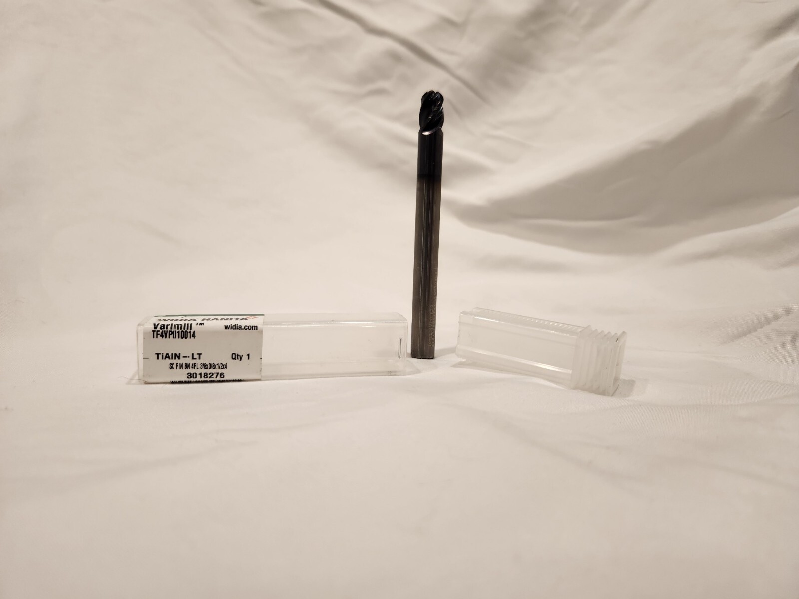 New-Widia Hanita Varimil Ball End Mill  Long Reach 3/8, 4 Flute 1/2 LOC 4