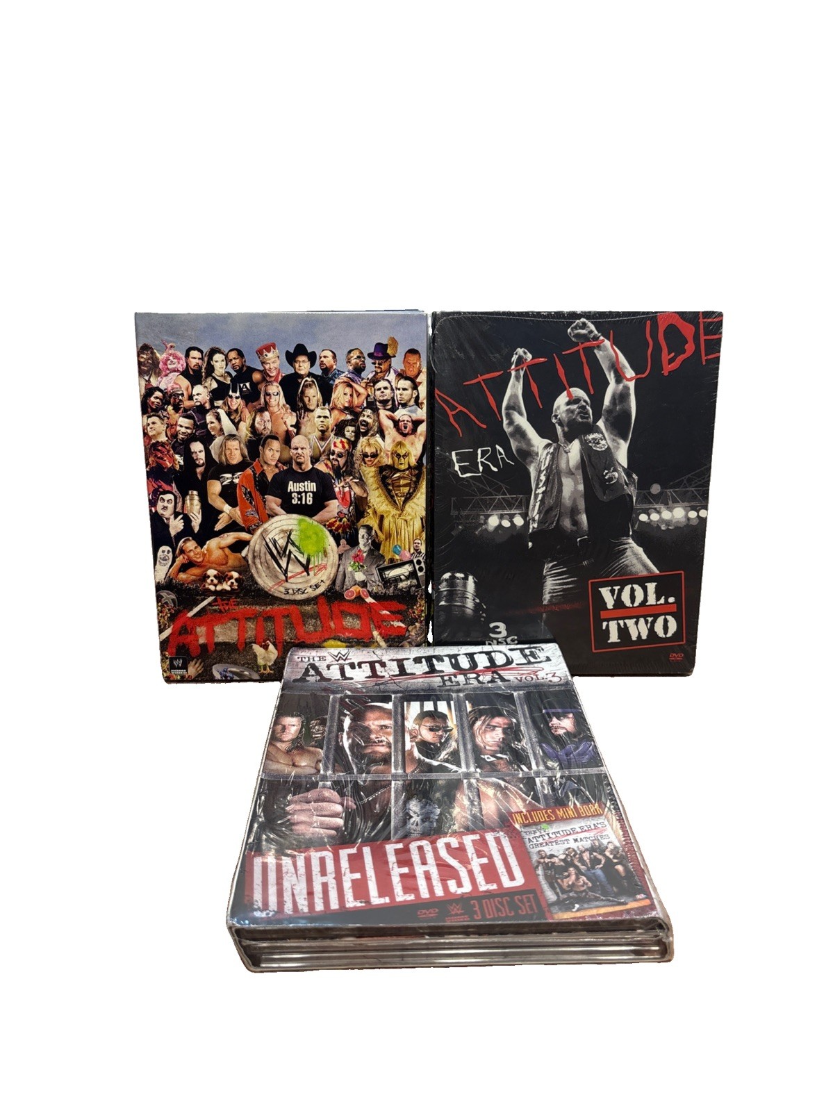 WWE The Attitude Era Vol 1-3 Complete Set 2,3 New Sealed WWE The Attitude Era Vol 1-3 Complete Set 2,3 New Sealed