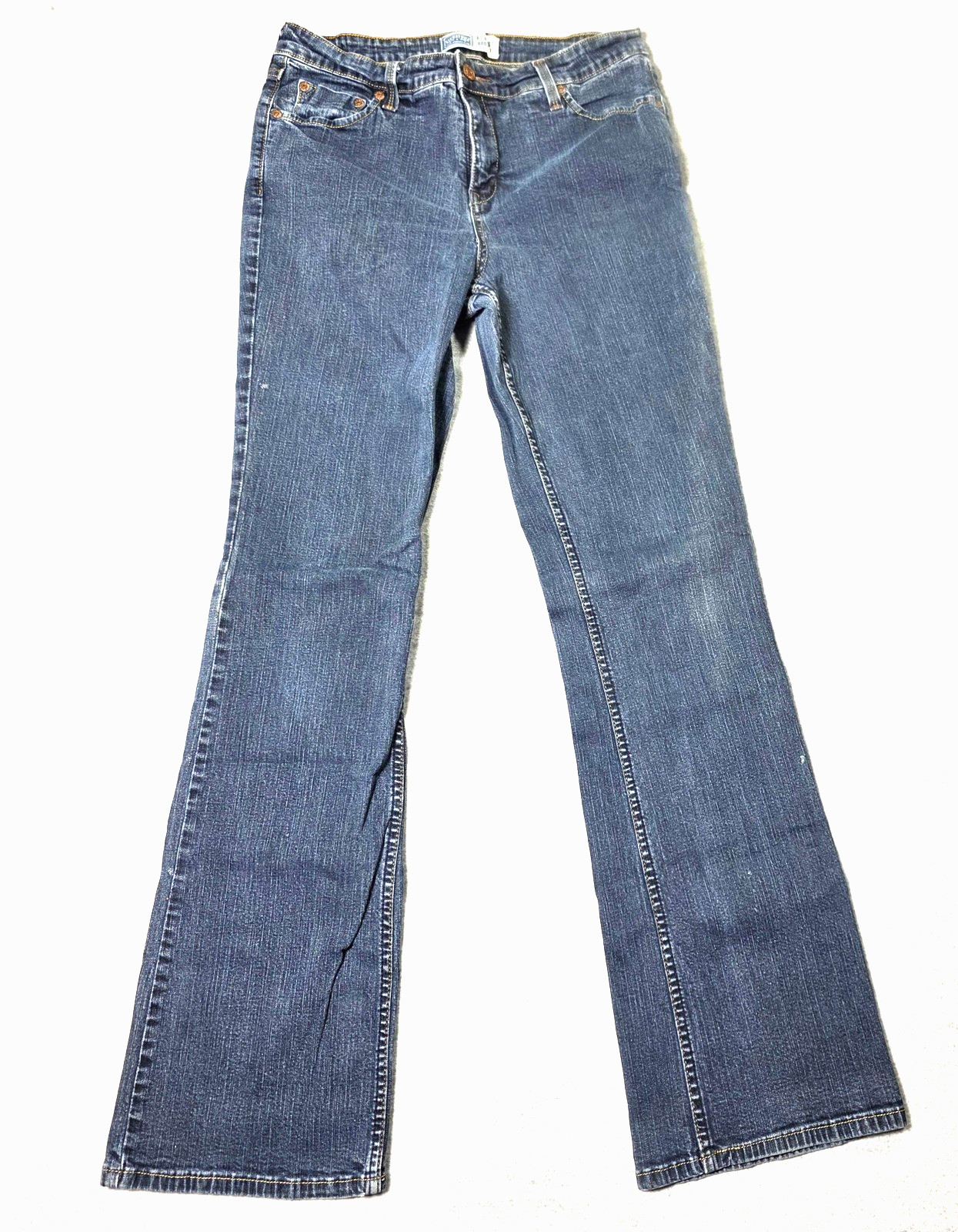 Signature Levi Strauss Jeans Womens 12 Tall Blue Bootcut Stretch Denim Y2K
