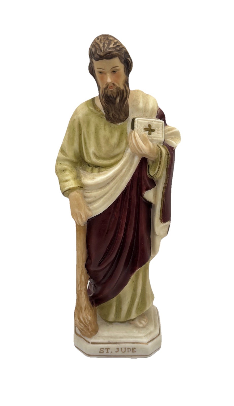 Vintage Lefton China St Jude Figurine Hand Painted Japan 8.5” KW8763N