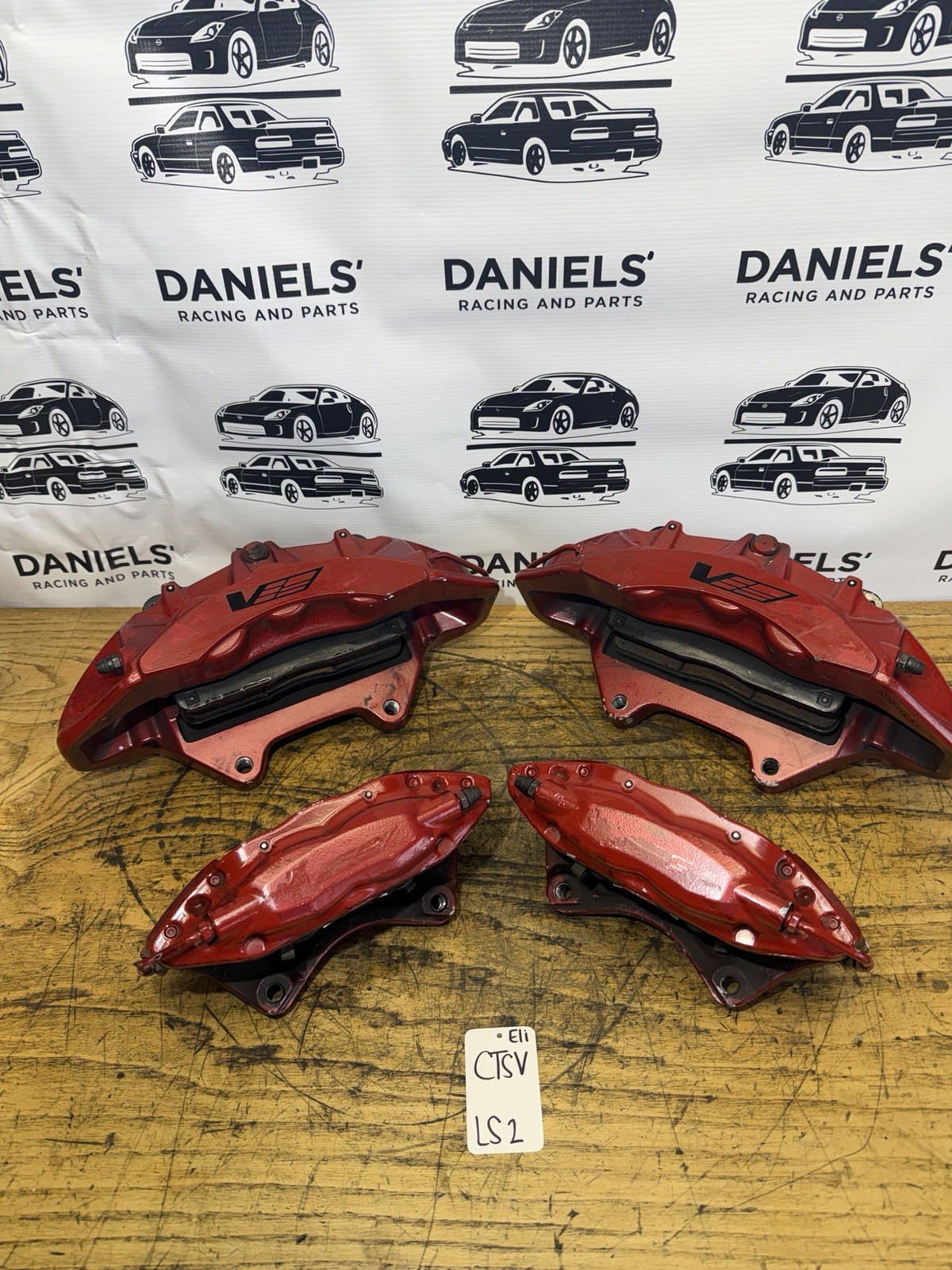 2009-2014 Cadillac CTSV/ ZL1 6 Piston Brembo Brake Caliper Set Of 4 OEM RED